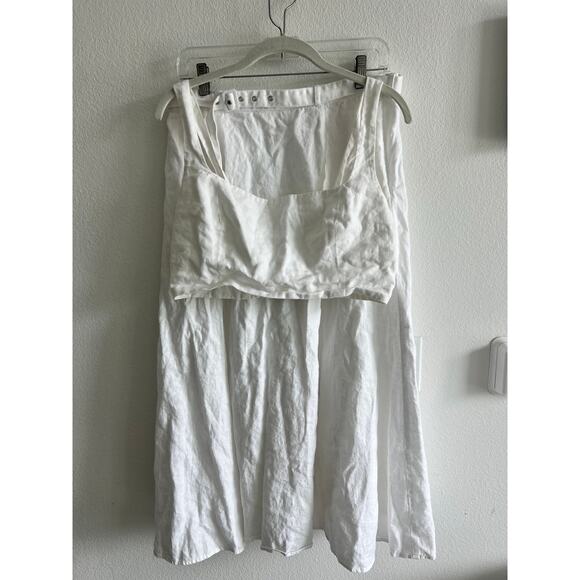 Reformation Cole Two Piece Set Linen Skirt+Top size 10 - Picture 3 of 8